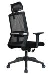 Conference Manager Mesh Chair Molded Foam T Shaped Fixed Armrest