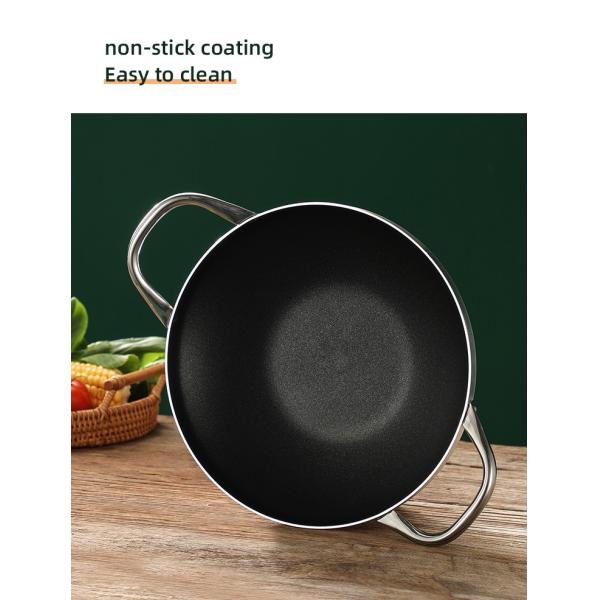 Multi Model Kitchen Wok Pan Extra Thick Aluminium Non Stick Coated