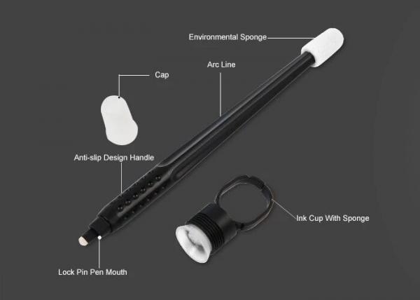 11.5cm Length Black Permanent Makeup Tools / Microblading Eyebrow Pen