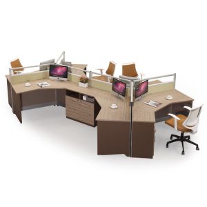 30mm Partition Panel Office Workstation Desk T3 Partition Model Avoiding Sharp