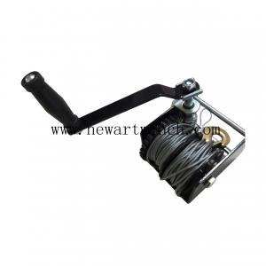  680kg Black Worm Gear Winch With Two Cables, Hand Winch Worm Gear For Sale Manufactures