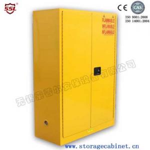  Yellow Drum Flammable Storage Cabinet With Galvanized Steel Shelving Manufactures