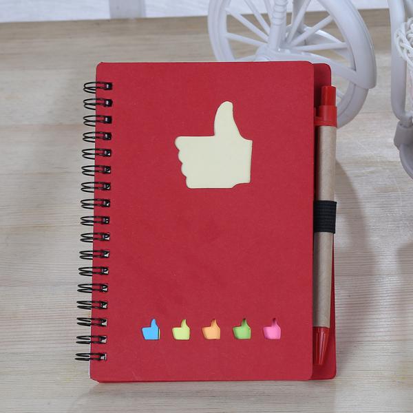 kraft paper cover notebook engraved logo cover environmental note spiral notebook memo pad notepad