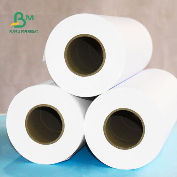 92% Whiteness 80gsm Plotter Paper Roll , Plain White Paper Roll For CAD Plotter
