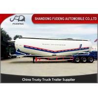 China Double Cabin Cement Tanker Trailer / Cement Bulk Trailer With ABS Brake System for sale
