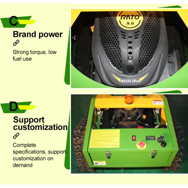 Gasoline Crawler Robot Lawn Mower Self Propelled Remote Control Walking Tractor Garden Grass Cutting Machine