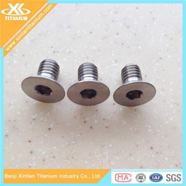  High Precision M3 Pure Titanium Hex Socket Flat Head Screws Manufactures