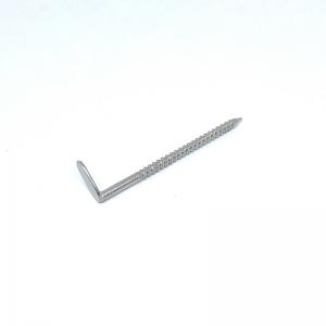 China Right Angle Head Stainless Steel Clinch Nails Annular Ring Shank Type on sale