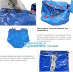 STRONG SEWING EXPORTING JAPAN DURABLE BLUE PE BAGS, HOUSEHOLD WATERPROOF
