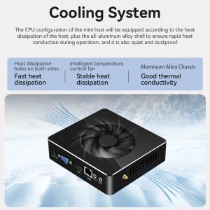 Intel Core I5 7200U Black Mini Computer With DDR3L 16GB RAM Single LAN For