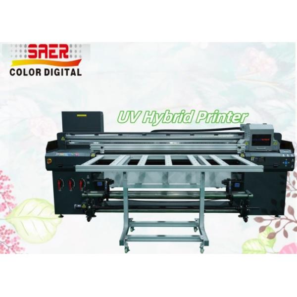 Quality SAER UV Plotter High Resolution Printhead Wide Format Roll to Roll and Flatbed UV Hybrid Printing Machine for sale