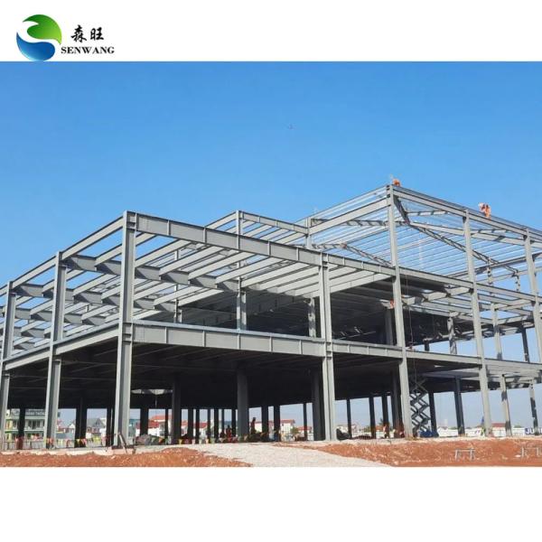 Quality 1.2m Height Brick Wall Steel Structure Warehouse with Cost Advantage on Maintenance Costs and Bending Welding Processing for sale