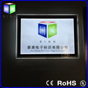 Rectangle Wall Crystal LED Light Box / Aluminum Frame Light Box Supler Thin