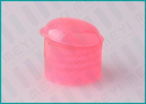 China Pink 24/410 Flip Top Caps For Bottles , Butterfly Plastic Closure Caps For Hand Wash on sale
