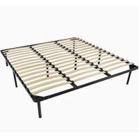 China Carbon Steel Metal Bed Frame With Slats , Simple Double Mattress Frame Bedstead for sale