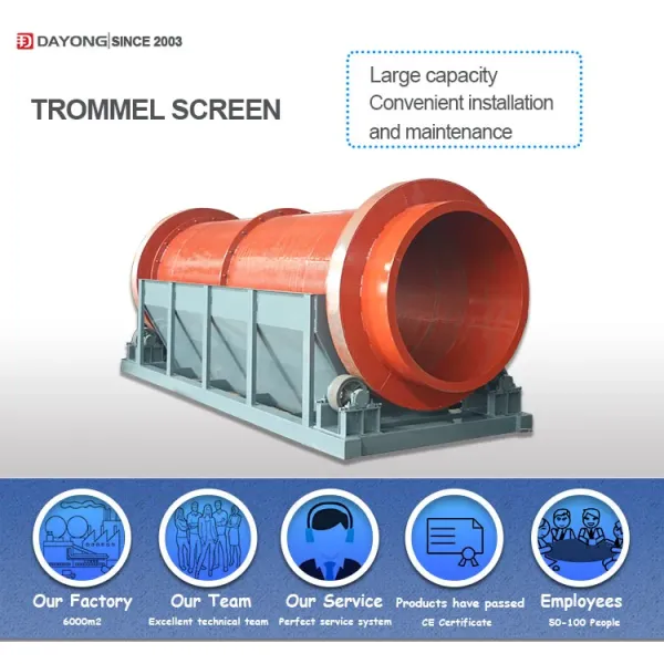 Solid Waste Garbage Disposal Trommel Drum Screen