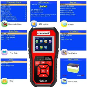 Car Scanner Tools Auto Diagnostic Scanner Fault Code Reader ABS Material KW850