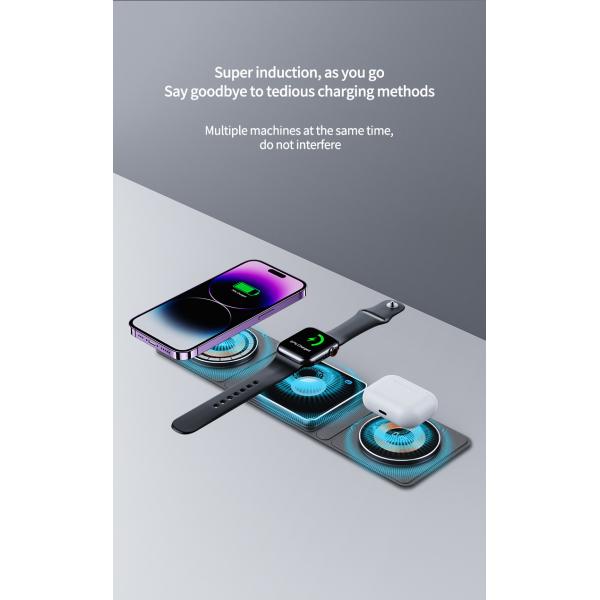 Foldable Intellignet Wireless Charging Pad 2W Max Watch Charging Power