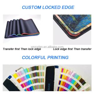 Color Print Rectangle Mouse Pad with Customized Line Pattern and Sublimation