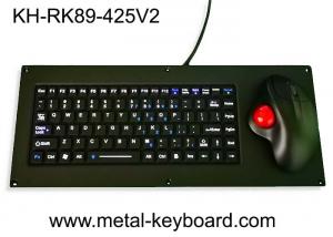  IP65 Silicone Keyboard USB Panel Mount Keyboard With Ergonomic Trackball Mouse Manufactures
