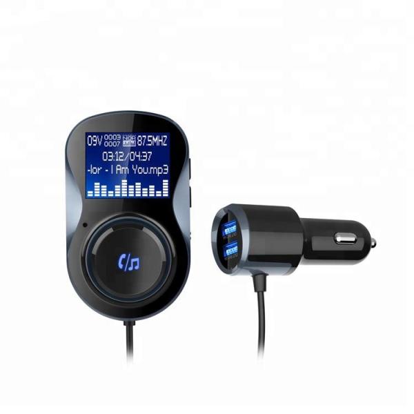 Dual USB Port FM Transmitter Bluetooth AUX Audio Receiver Adapter Support U Disk