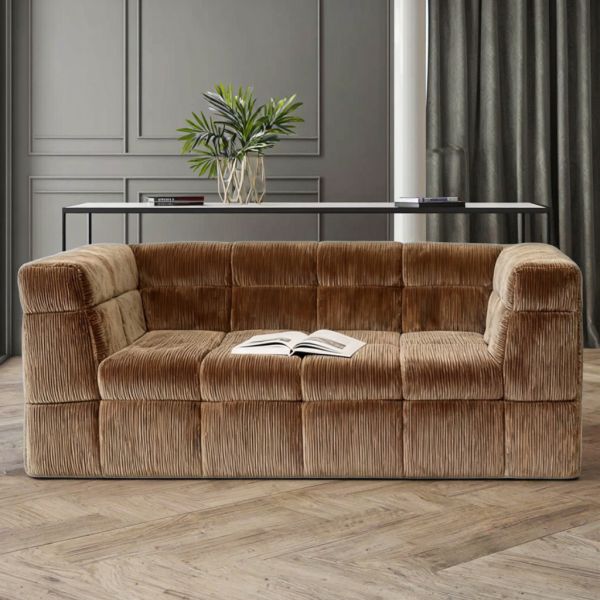 Modern Customized Two-Seater White Tufted Rectangle Sectional Sofa Compressed for Office Living Room Hotel Villa. for School Use