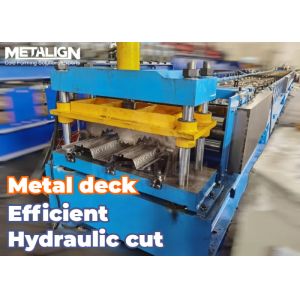 China 15m/Min High Speed Deck Roll Forming Machine With Custom Embossing And Hydraulic Cutting on sale