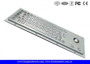  Waterproof Kiosk Or Industrial Computer Keyboard With Flat Keys And Trackball Manufactures