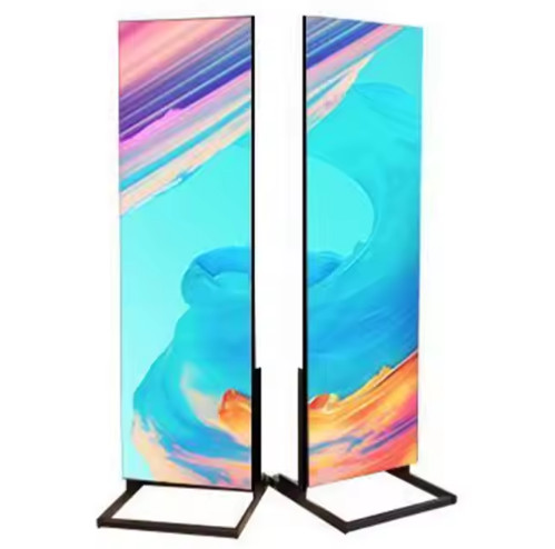 Quality Led Poster Advertising Indoors P1.8 P2.5 Portable Pantalla Led Matrix Panel Module Billboard Foldable Led Poster Display for sale