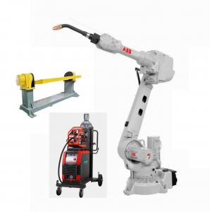  6 Axis Industrial Welding Robot Arm ABB IRB 4600-60kg/2.05m With Megmeet Welder And Positioner Manufactures