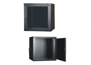  Wall Mounted Network Server Cabinet With Toughened Glass Front Door and Rear Door YH2004 Manufactures