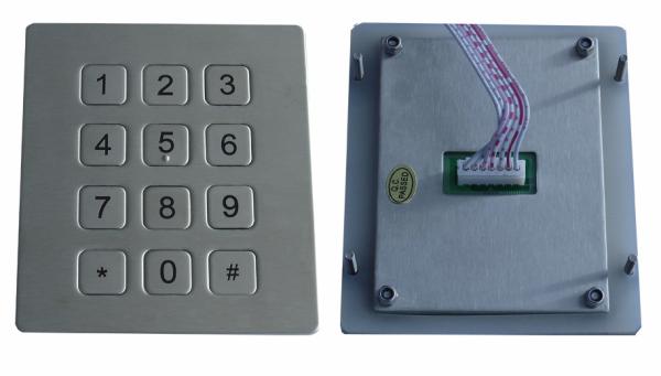 Quality Dot matrix flexible programmble durable Metal Keypad , usb numeric keypads for sale