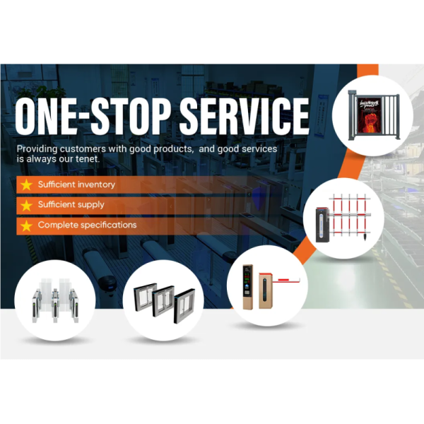 Electrical Fingerprinter Controlled Automatic Sliding Barrier Gate Turnstile Full Height