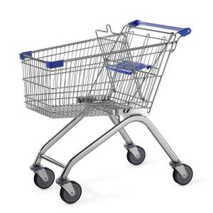 China 60L - 240L Metal Steel Wire Grocery Shopping Cart Foldable Shopping Cart Trolley on sale