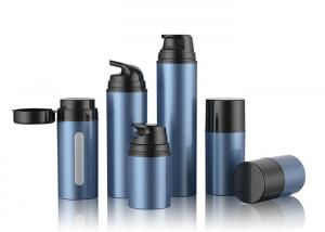 China Big capacity plastic 100ml airless pump bottle blue cream pump pp bottles on sale