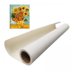 China Waterproof 220gsm Matte Polyester Canvas Roll For Digital Printing on sale