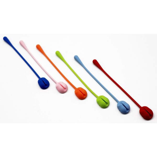 Silicone Solid Wire Bundler Buckle Desktop Strap-On Headphone Data Cable Organizer Stretch Silicone Rope Cable Ties Product
