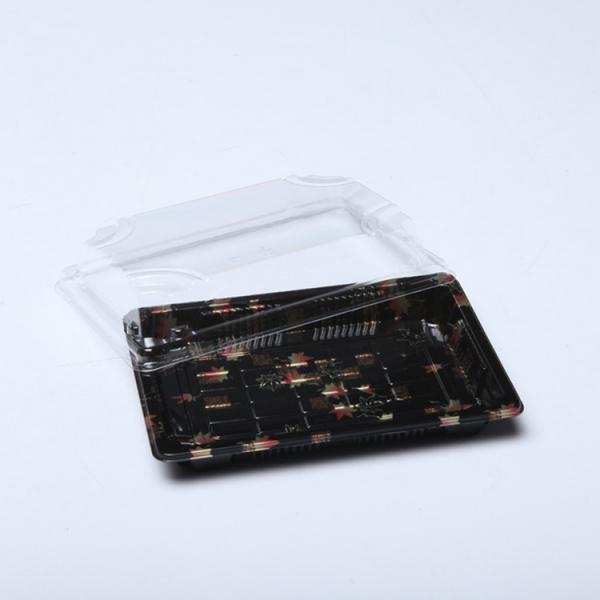 Recyclable Disposable Plastic Sushi Tray OEM With Anti Fog Lid
