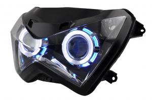 China KAWASAKI Z250 Motorcycle Spare Parts HID Blue Headlight Lens Headlamps on sale