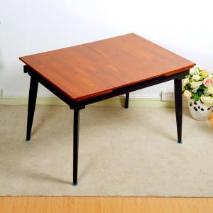  Mahogany Wood Retractable Convertible Dining Table Adjustable Manufactures