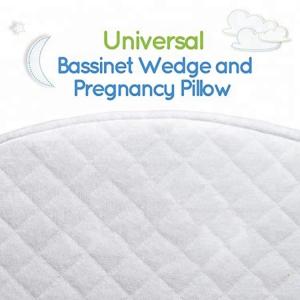  Waterproof Memory Foam Wedge Pillow Cotton Cover For Baby Bassinet White Color Manufactures