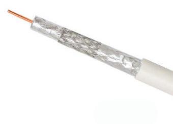 Quality Rg6u Coaxial Cable 75 Ohm , Tri - Shield Satellite Coaxial Cable Foam PE Insulation for sale