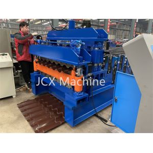 Full Automatic Double Layer Roll Forming Machine PLC Control Hydraulic Cut