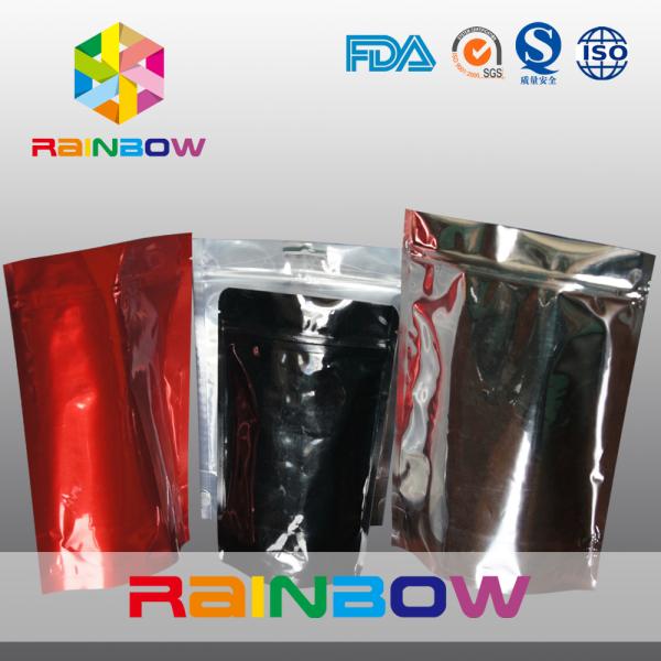 Zipper Glossy Stand Up Plastic Pouch Packaging Custom Logo With Window