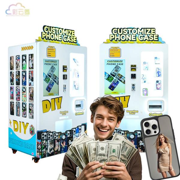 Quality Customizable Phone Case Printing Vending Machine Vending Capacity 630 Phone Cases Payment Method QR Code and Customizable for sale