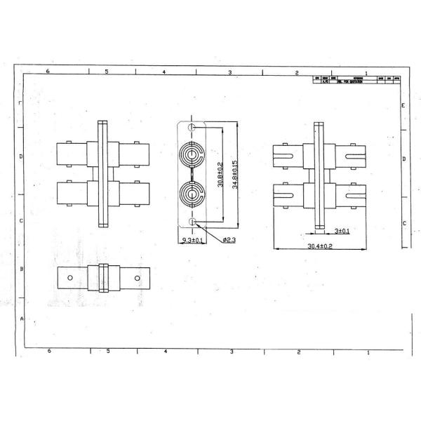 Plastic Singlemode Duplex ST DX Fiber Optic Coupler