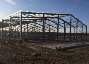 Prefabricated Steel Frame Buildings / Metal Building Frame Structure Warehouse