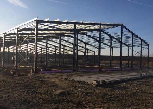 Quality Prefabricated Steel Frame Buildings / Metal Building Frame Structure Warehouse for sale