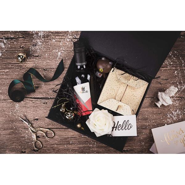Folding 1200gsm Cardboard Custom Gift Packaging Boxes Black Matte