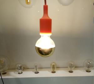  large globe bulb ballast compatible G125/G40 filament LED type dimmable gold bowl mirror Manufactures